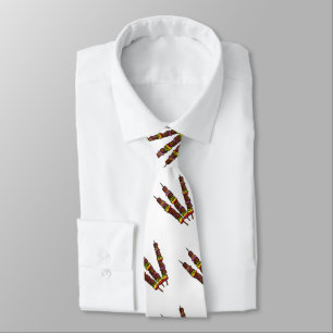 Kebab or kabob cartoon illustration tie