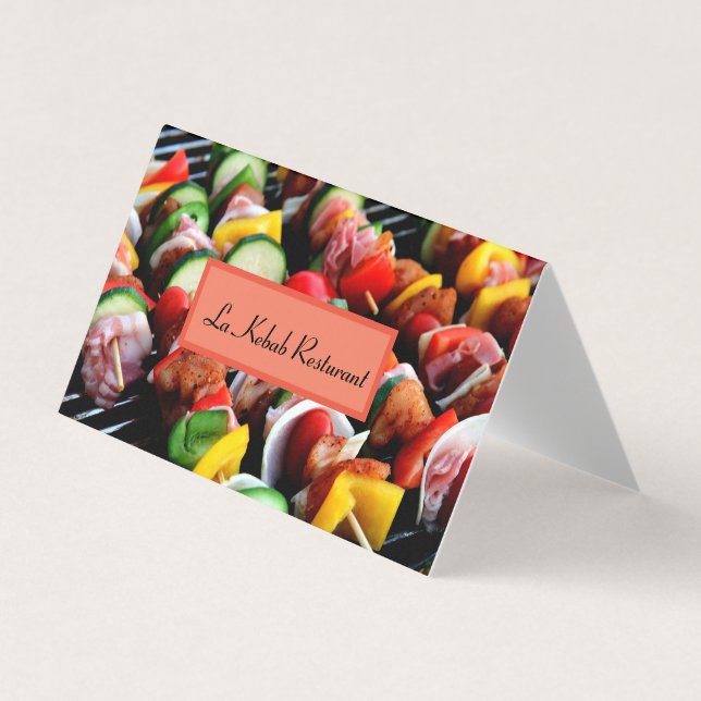 Kebab Restaurant Modern  Business Card (Front)