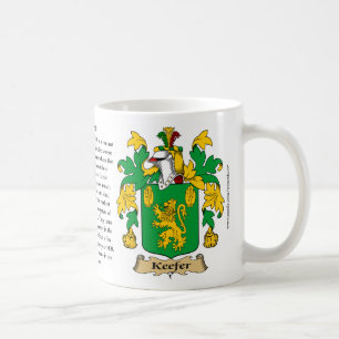 Keefer, the Origin, the Meaning and the Crest Coffee Mug