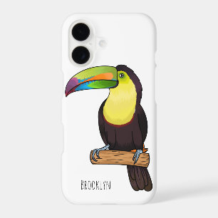 Keel-billed toucan bird cartoon illustration