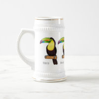 Keel-billed toucan bird cartoon illustration