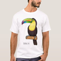 Keel-billed toucan bird cartoon illustration