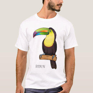 Keel-billed toucan bird cartoon illustration T-Shirt