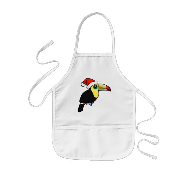 Keel-billed Toucan Santa Kids Apron (Front)