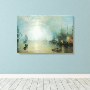 Keelmen Heaving Coals, Moonlight by Joseph Turner Canvas Print