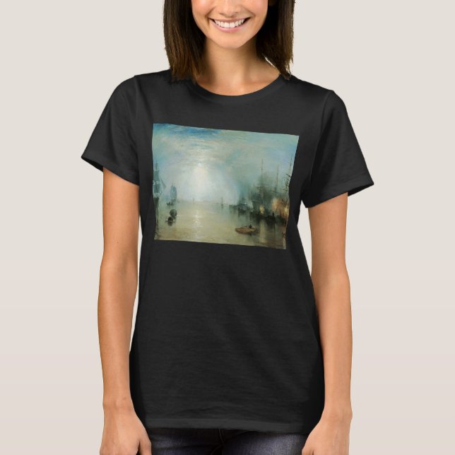 Keelmen Heaving Coals, Moonlight by Joseph Turner T-Shirt (Front)