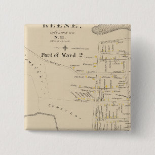 Keene, Ward 2 Inch Square Button