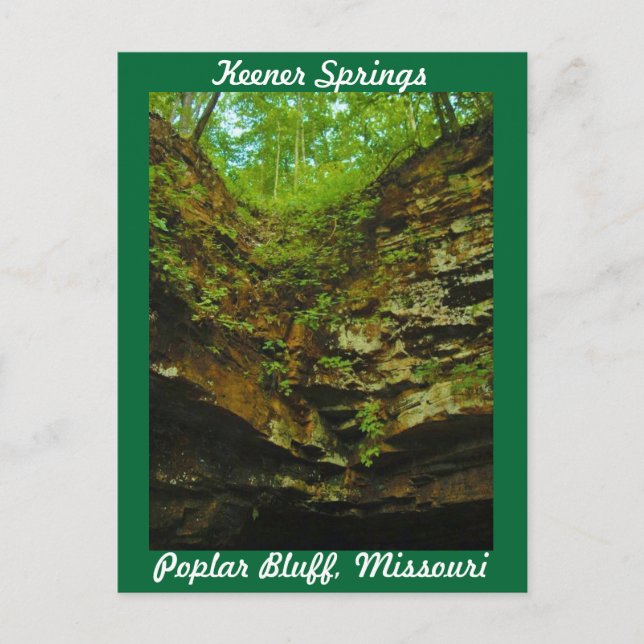 Keener Springs Poplar Bluff Missouri Postcard (Front)