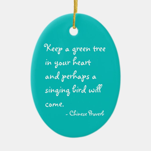 Keep a green tree in your heart ornament (Front)