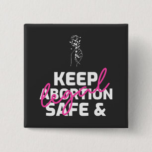Keep Abortion Safe And Legal 2 Inch Square Button