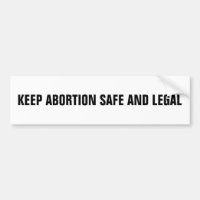 Keep abortion safe and legal white minimalist