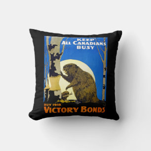 Keep All Canadians Busy Throw Pillow