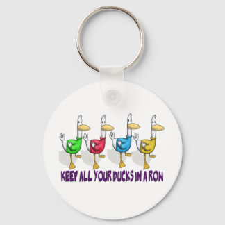 keep all your ducks in a row keychain