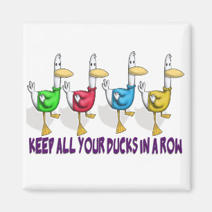 keep all your ducks in a row magnet