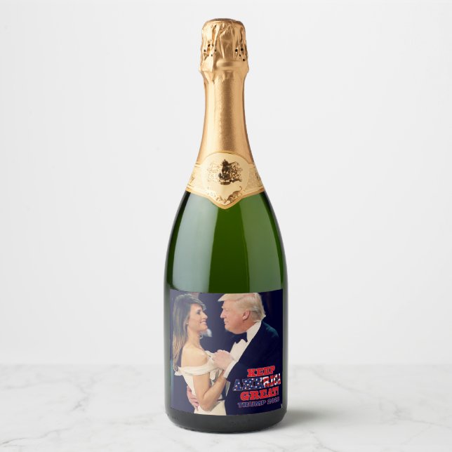 Keep America Great Trump 2020 Sparkling Wine Label (Front)