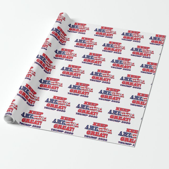 Keep America Great Trump 2020 Wrapping Paper (Unrolled)
