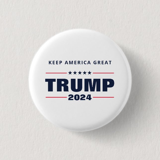 Keep America Great Trump 2024 1 Inch Round Button (Front)
