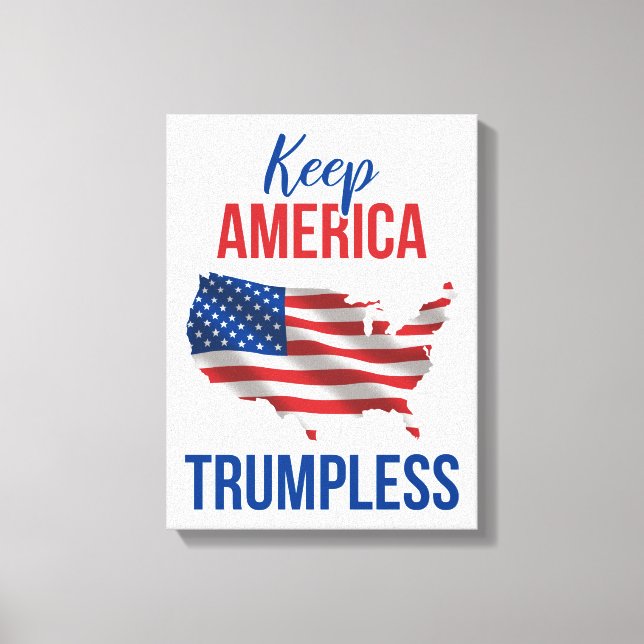 Keep America Trumpless V Canvas Print (Front)