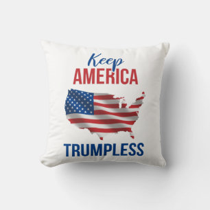 Keep America Trumpless V Throw Pillow