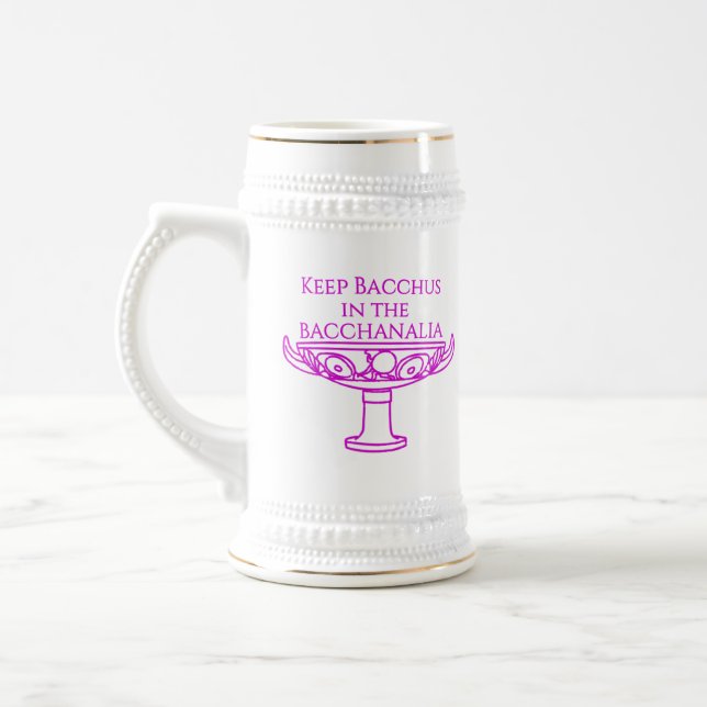 Keep Bacchus in the Bacchanalia mug  (Left)