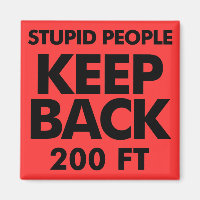 Keep Back dieter refrigerator magnet