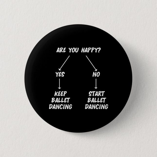 Keep Ballet Dancing Dance Dancer Ballerina Men Wom 2 Inch Round Button (Front)