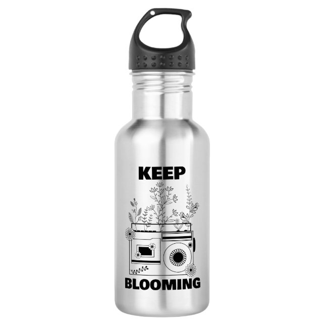Keep Blooming Radio Wildflower Water Bottle (Front)