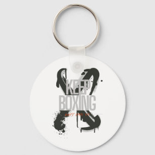 Keep Boxing Never Quit Motivational Fighter Traini Keychain