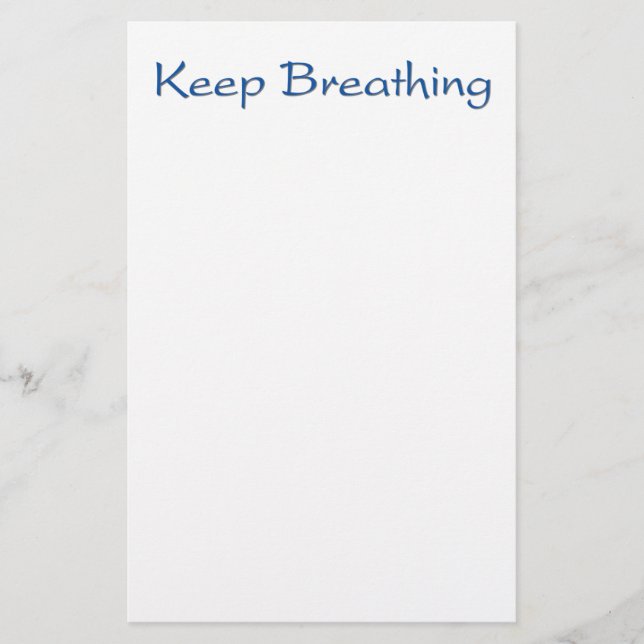 Keep Breathing Stationery (Front)
