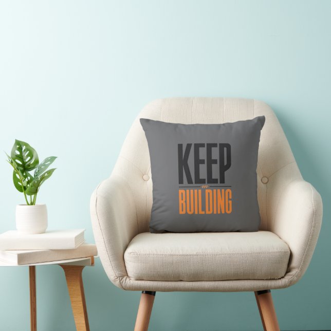 KEEP BUILDING THROW PILLOW (Chair)