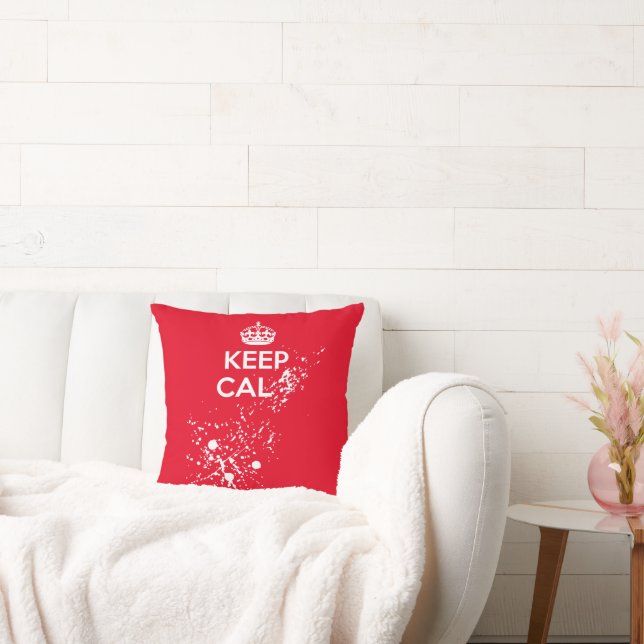 Keep Cal… Throw Pillow (Couch)