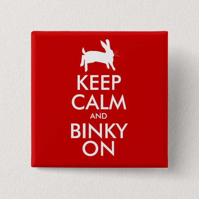 KEEP CALM 2 INCH SQUARE BUTTON (Front)