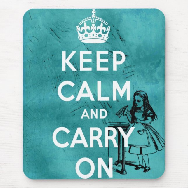 Keep Calm Alice Mouse Pad (Front)