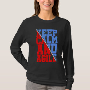 Keep Calm And Agile Developer Coding T-Shirt
