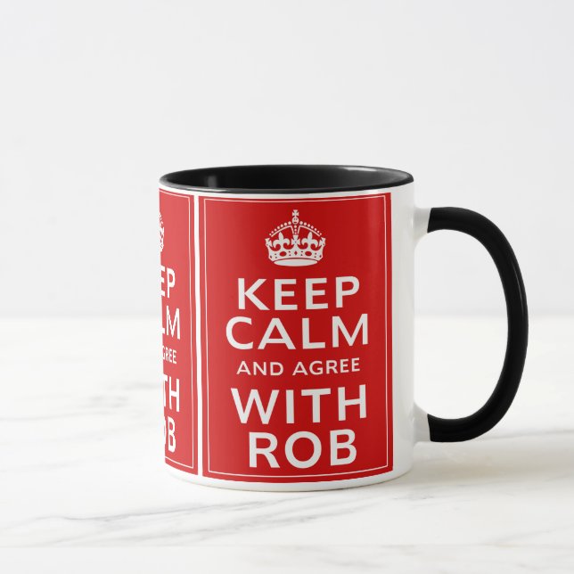 Keep Calm And Agree With Rob Mug (Right)
