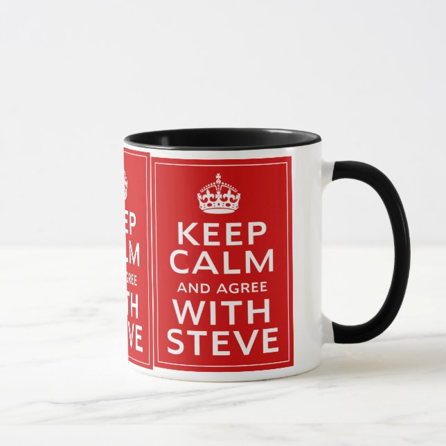 Keep Calm And Agree With Steve Mug (Right)