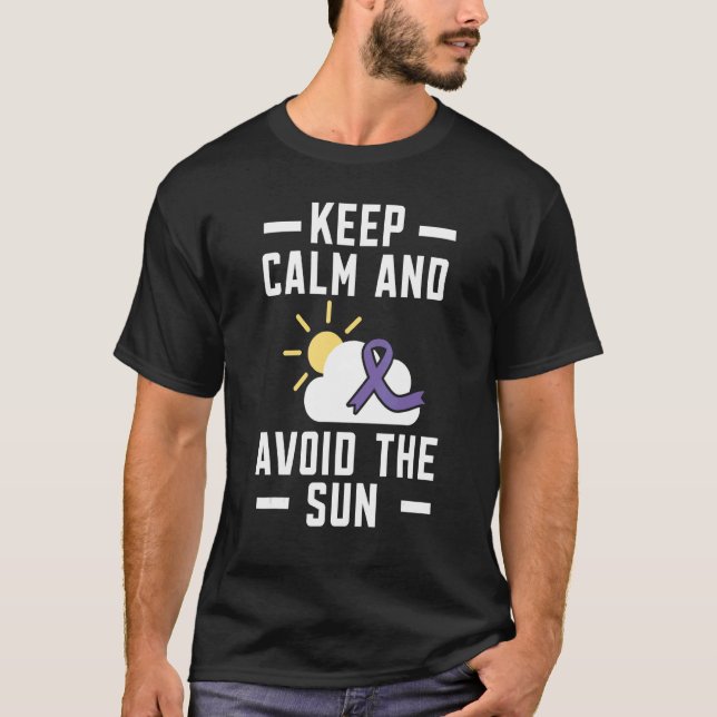 Keep Calm And Avoid The Sun Lupus Awareness Sle Di T-Shirt (Front)