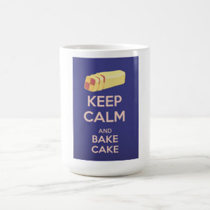 Keep Calm and Bake Cake Vintage Poster Coffee Mug
