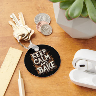 Keep Calm and Bake Fun Recipes for Every Baker Keychain