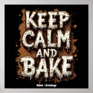 Keep Calm and Bake Fun Recipes for Every Baker Poster
