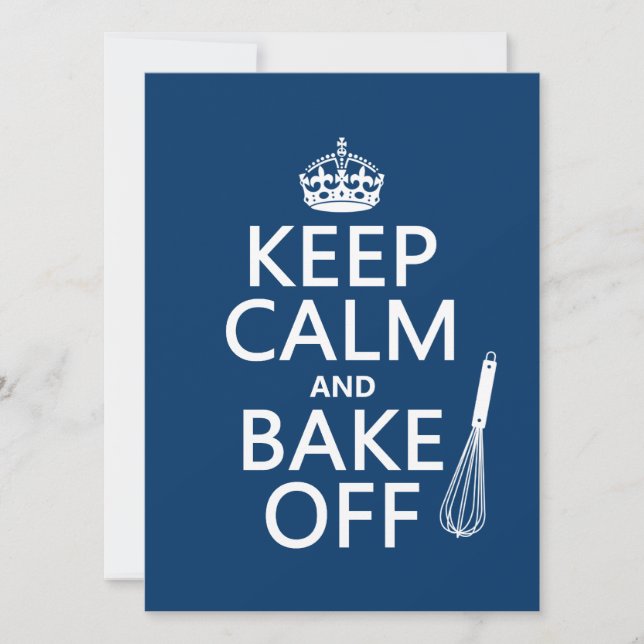 Keep Calm and Bake Off Invitation (Front)