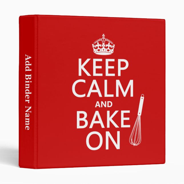 Keep Calm and Bake On Binder (Front/Spine)