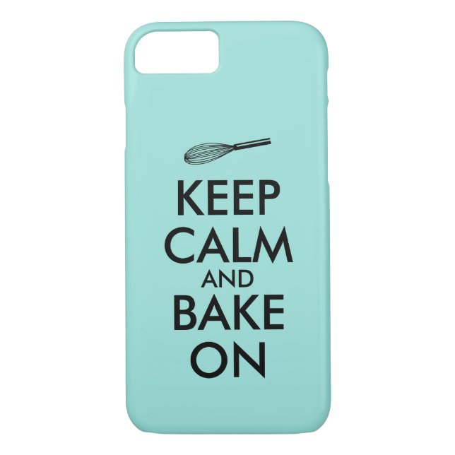 Keep Calm and Bake On Custom Colour iphone Case (Back)
