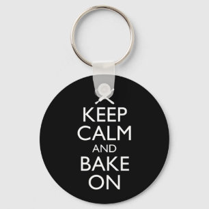 Keep Calm And Bake On Keychain