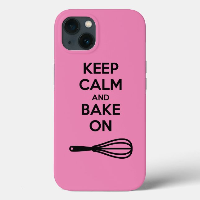 Keep Calm and Bake On Phone Case (Back)