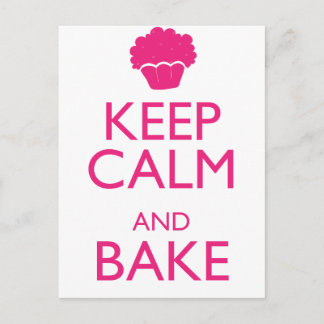 KEEP CALM AND BAKE POSTCARD
