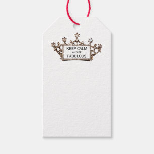 "Keep Calm And Be Fabulous" Gift Tags