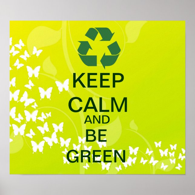 KEEP CALM And Be Green Canvas Print (Front)