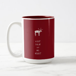 Keep Calm and Be Merry Two-Tone Coffee Mug