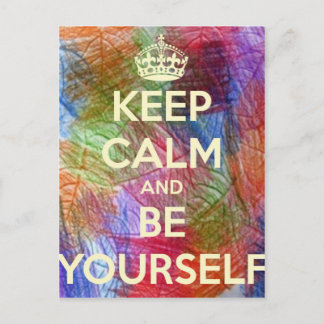 Keep Calm and Be Your Shelf Postcard